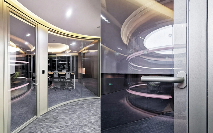 Dernière affaire concernant Curved panoramic glass partition system project