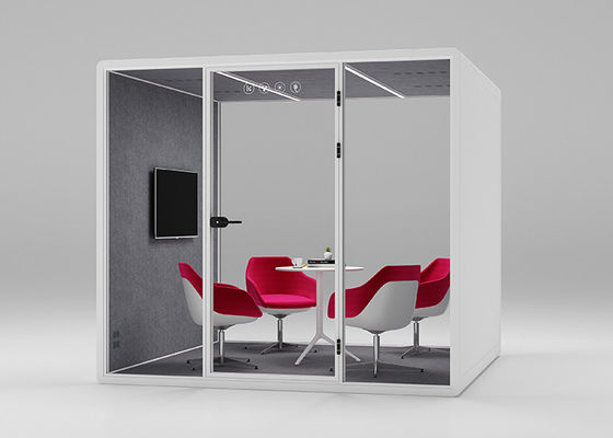 Silent Meeting Room Booth Large Office Privacy Booths Customized For 6 - 8 Person