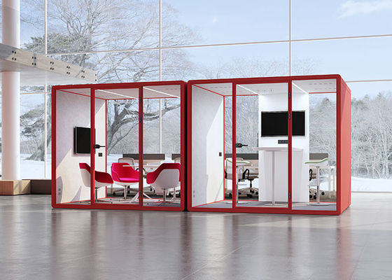 Big Size Silent Office Meeting Booth Sound Proof For More Than 4 Person