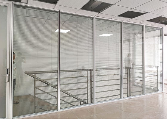 Sound Insulation Glass Partition Wall Flexible 90mm Thickness Single Double Glass