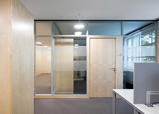Customizable Walls Partition Indoor For Office Commercial Sustainable 108mm Aluminum Frame Wall