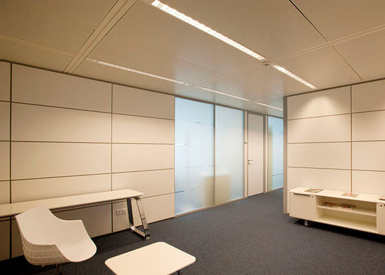 No Glue Glass Partition Wall With Hardware Steel Panel Double Layer With Easy Assemble