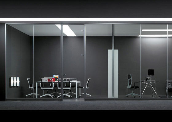 Transparent Glass Partition Wall European Style Office Partition Wall Easy Install Colorful