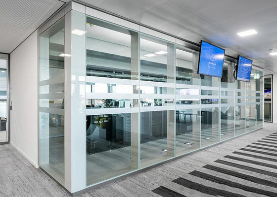 Modern Office Environment Glass Partition Wall For Soundproofing Office Partition