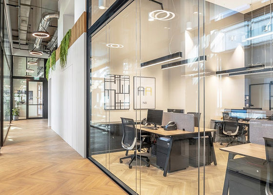 easy assemble glass partition for office Frameless Office Partition Wall