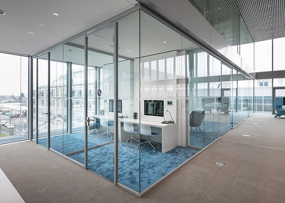 Latest design Modular Glass wall partition frameless full view glass partition