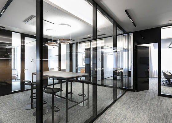 Office Building High Quality Framed Double Glass Wall Partition