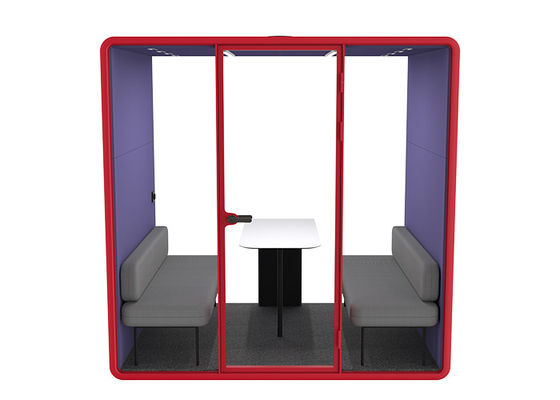 Multi-person office pods for meeting cabin laminated glass 5+5mm door with frame nice design
