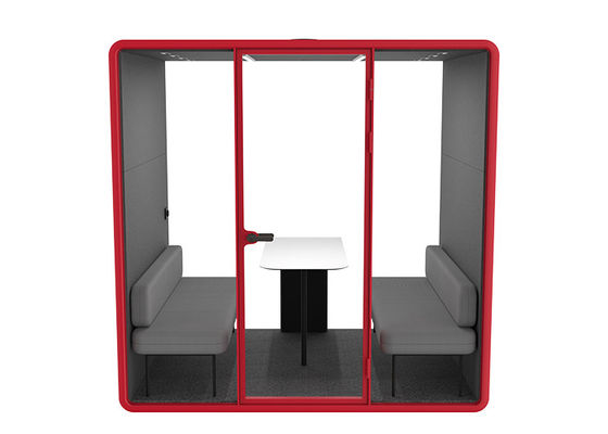 Noise Reduction Office Pods Resting Working Meeting Pods Easy To Install 6+6mm Laminated Glass Aluminum Frame