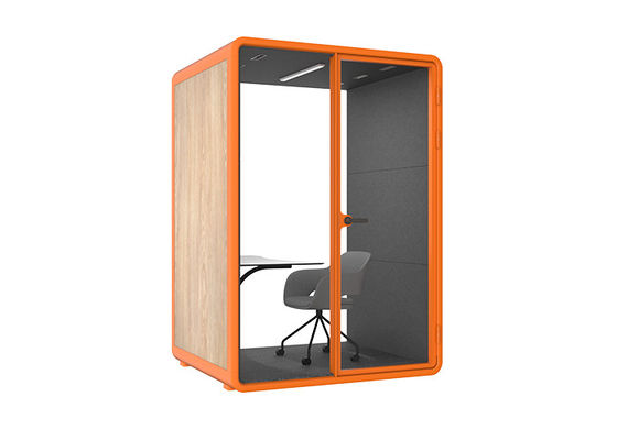 Learning Pods With Desk And Chair Sound Absorption Meeting Pods Indoor Pre-assemble Office Cabin