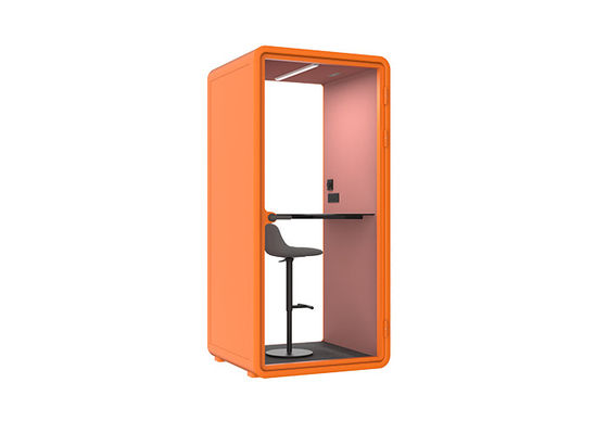 Laminated Glass Safty Aluminum Frame Office Calling Pods Sound-absorbing Panels Single Person Phone Booth