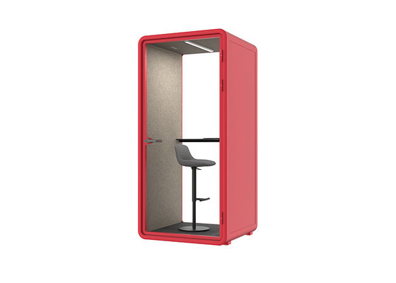 Sound Insulation Boards Silent Pods Phone Booth One Person For Calling Customized Color Size 1000mm Wide With Desk