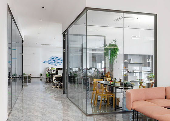 Durability indoor partition wall solid glass optional material colorful customzied size glass partition