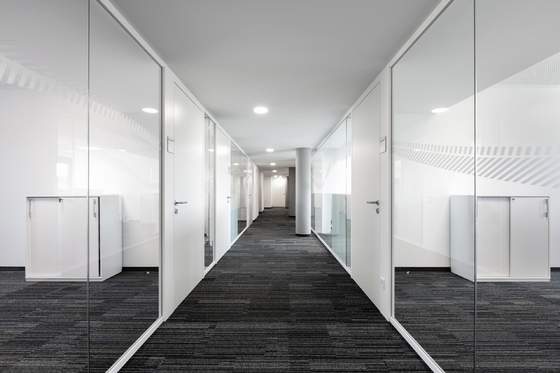 25mm Single Layer Glass Office Partition Wall - Tempered & Customizable