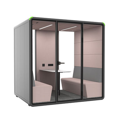 Modern Soundproof Booth with 4000K LED Light and STC30dB Acoustic Performance for Office Privacy