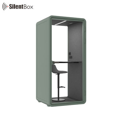 Adjustable Modular Silent Booth with 30+--5db Noise Reduction Coefficient for Private Meetings and Office Pods