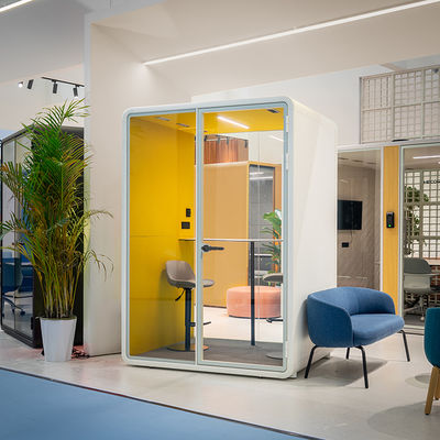 Medium Size Acoustic Silent Meeting Pod with 12V-USB for Double Private Workspaces