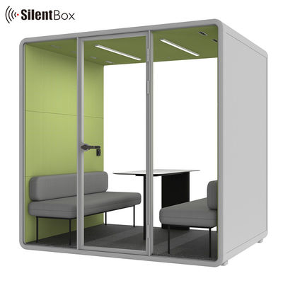 Stand Alone Meeting Pod in Private Space Soundproof Glass Booth Portable Office for Work