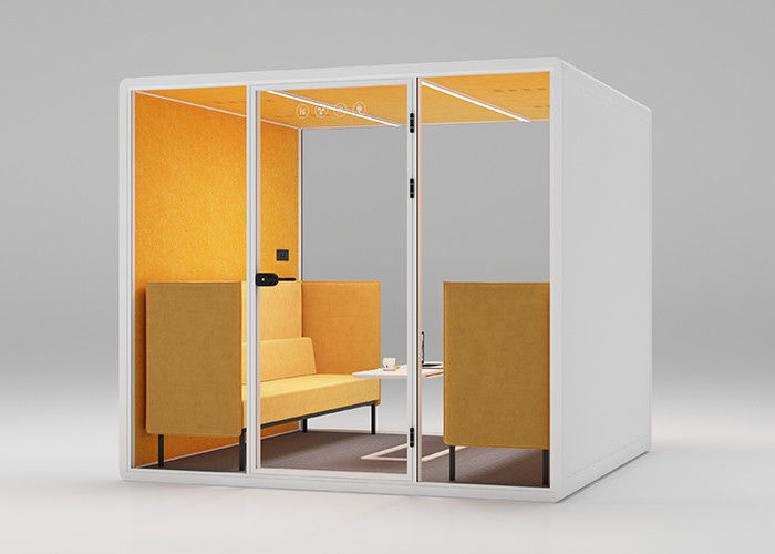 Silent Meeting Room Booth Large Office Privacy Booths Customized For 6 - 8 Person