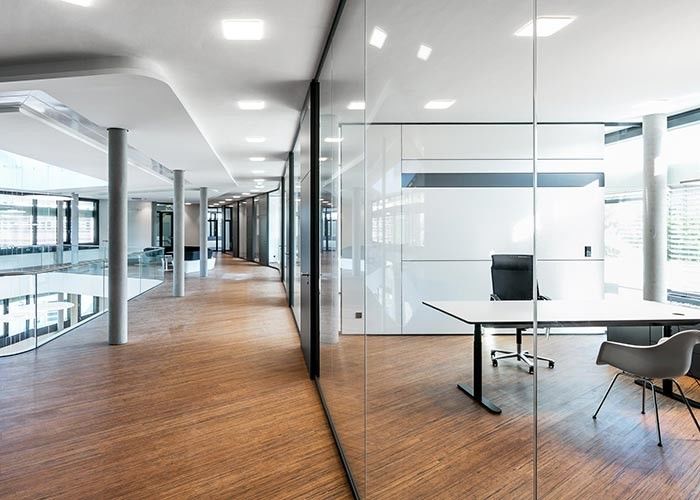 108mm Fully Glazed Transparent Glass Partition Wall System Customized Size