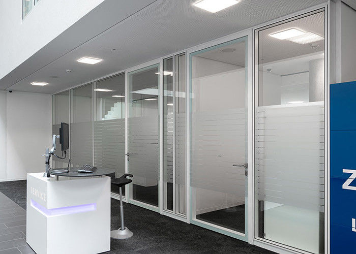 Sound Insulation Glass Partition Wall Flexible 90mm Thickness Single Double Glass