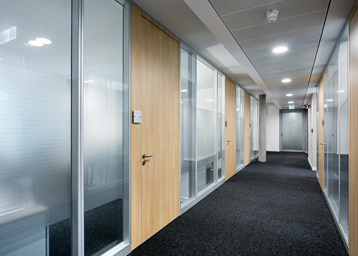 Customizable Walls Partition Indoor For Office Commercial Sustainable 108mm Aluminum Frame Wall