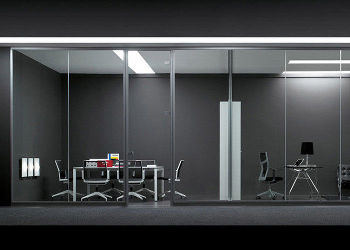Transparent Glass Partition Wall European Style Office Partition Wall Easy Install Colorful