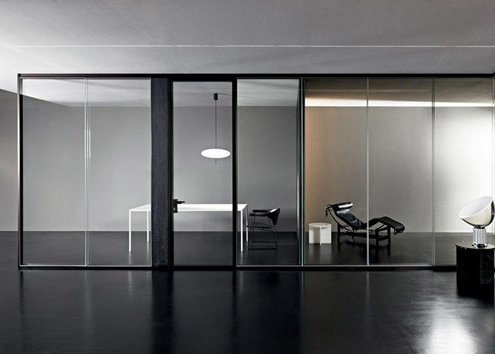 double glazed demountable transparent customized size tempered glazed partition wall