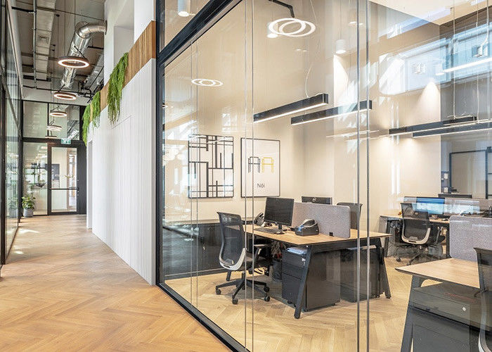 easy assemble glass partition for office Frameless Office Partition Wall