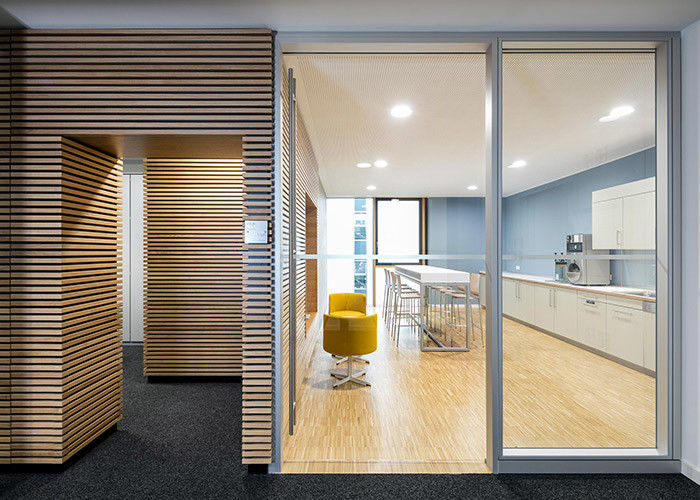 Pre-fabricated Partition Glass Wall Tempered Glass Office Sound Insulation For Working Room