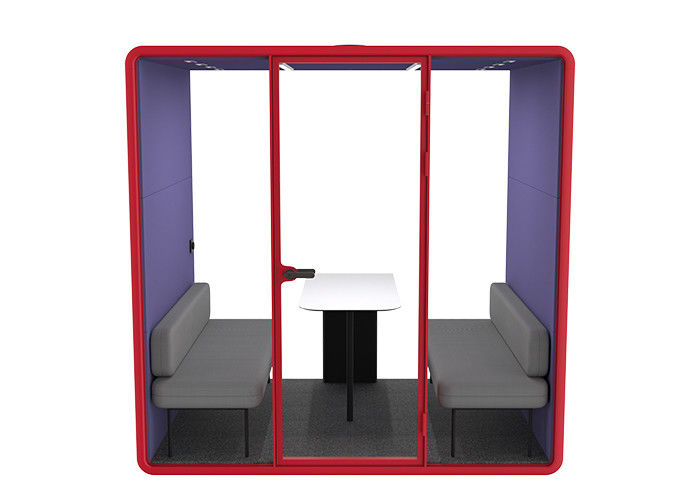 Multi-person office pods for meeting cabin laminated glass 5+5mm door with frame nice design
