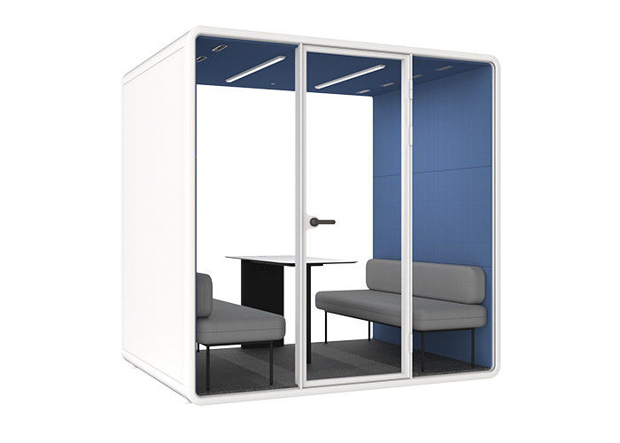 Noise Reduction Office Pods Resting Working Meeting Pods Easy To Install 6+6mm Laminated Glass Aluminum Frame