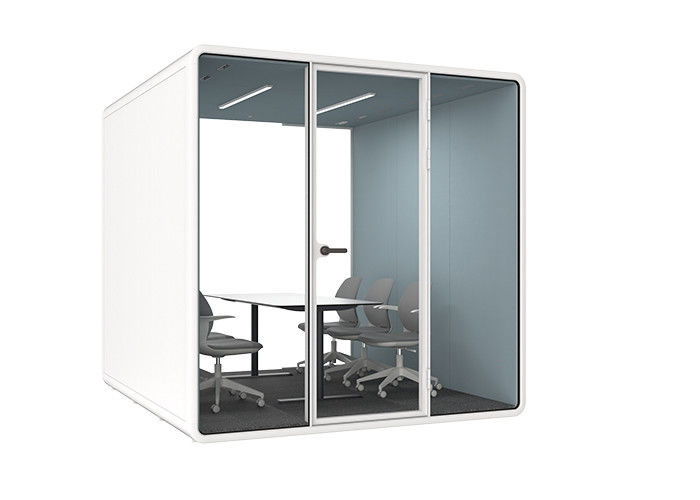 Silent Cabin With Intelligent Control For Exhibition Silent Booth L Size For 4 Person Team Meeting