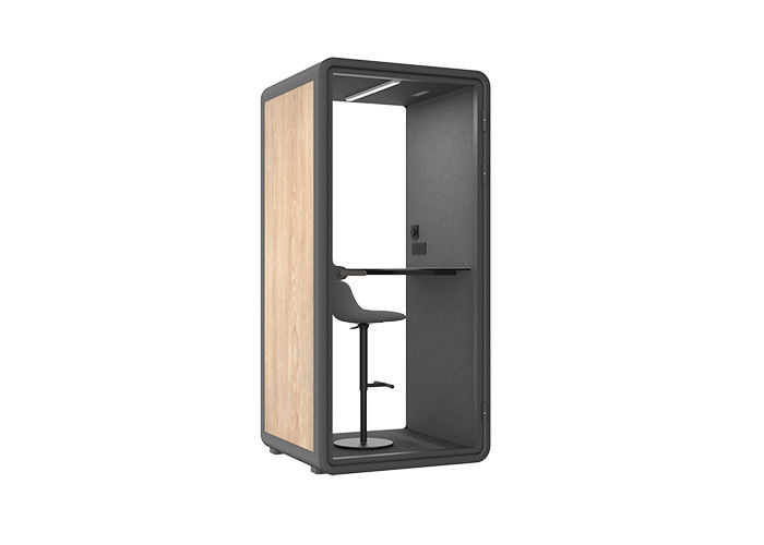 Various sizes of silent box movable acoustic privacy enclosure with compact laminate furniture