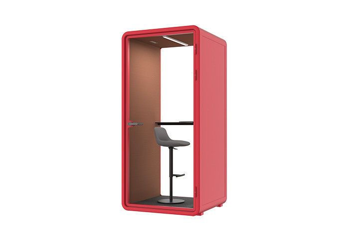 High-quality Sound Insulation Materials Office Pods S Size 1 Meter Square For 1 Person Red Color