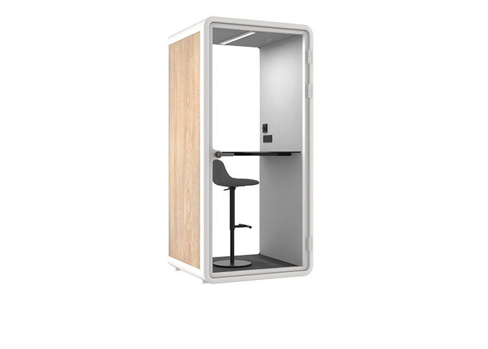 Laminated Glass Safty Aluminum Frame Office Calling Pods Sound-absorbing Panels Single Person Phone Booth