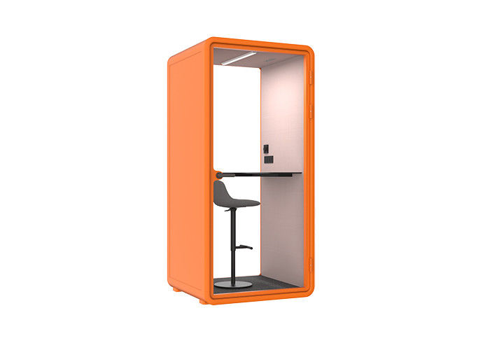 Sound Insulation Boards Silent Pods Phone Booth One Person For Calling Customized Color Size 1000mm Wide With Desk