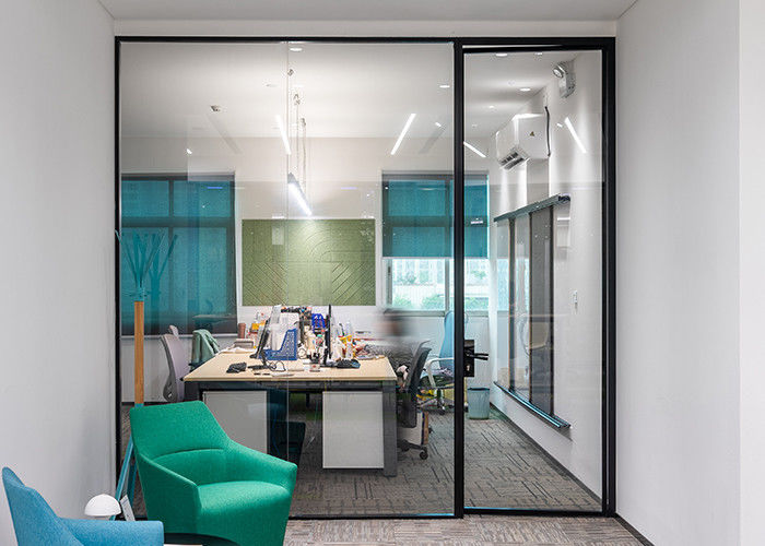 Durability indoor partition wall solid glass optional material colorful customzied size glass partition