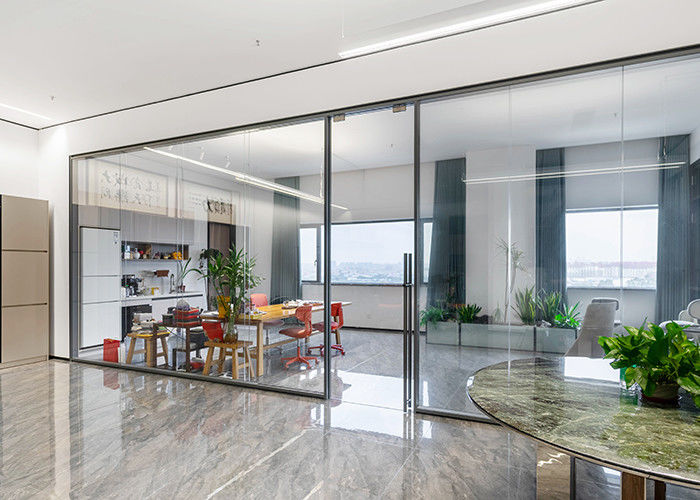 90 Series Framed Glass Partition Wall  Customized Modern Wall With Aluminum Frame