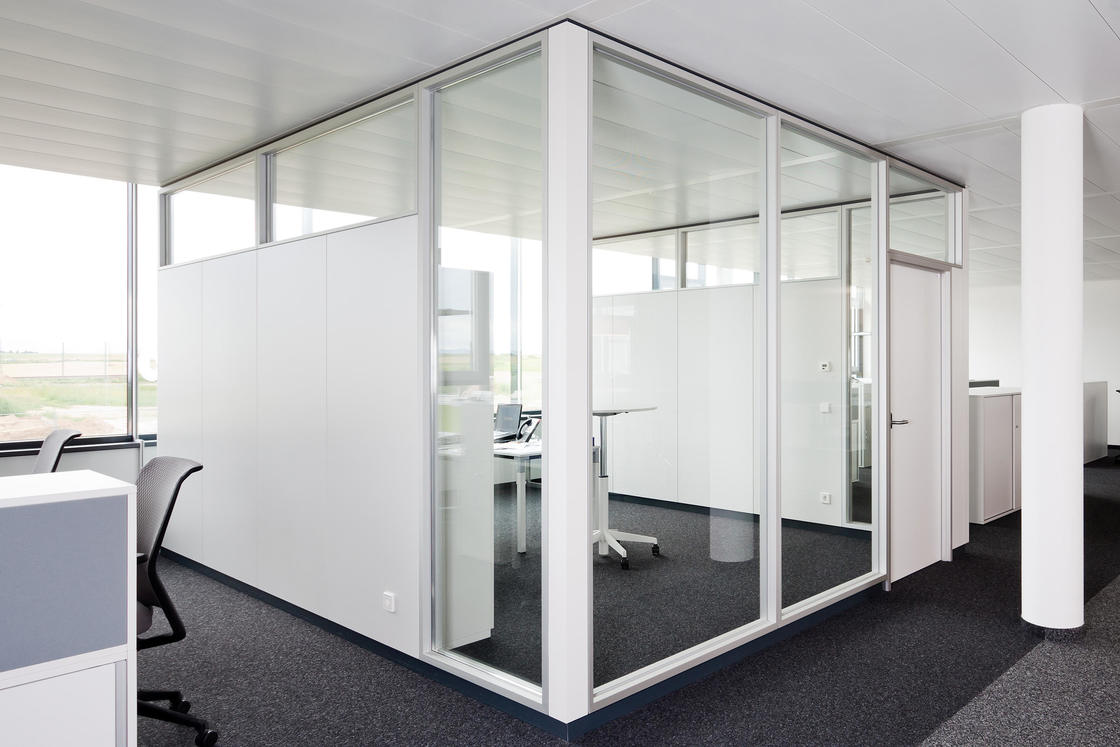 Aluminum Frame Glass Partition Wall System - Customizable Sizes