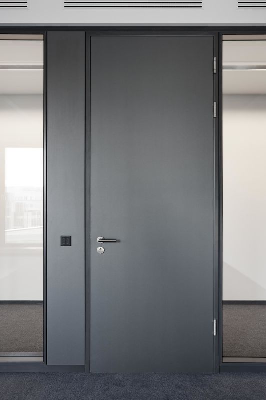 Aluminum Frame Glass Partition Wall System 60mm Thick