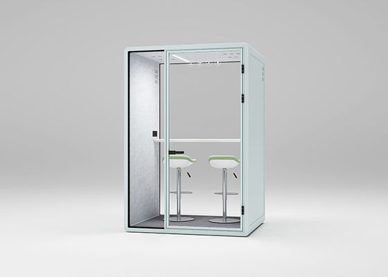 2 personnes Bureau acoustique Cabines téléphoniques de taille moyenne Cabine mobile silencieuse avec meubles