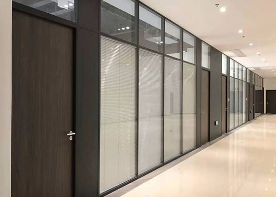 Parement solide en acier acoustique Parement de bureau en verre préfabriqué démontable