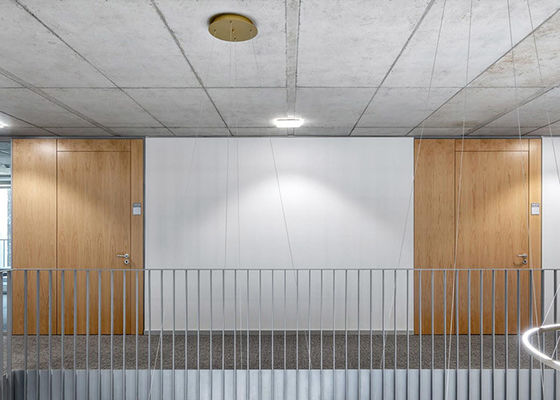 mur de séparation de bureau durable 108 mm mur massif cadre en aluminium avec quille en acier montée sur le mur