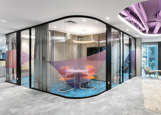 salle acoustique paroi de séparation en double verre 12+12mm super insonorisée 46db avec certificat