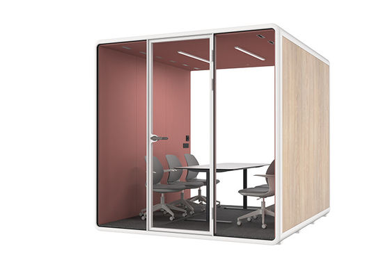 Cabines de réunion modulaires insonorisées, personnalisables en gros, pour intérieur et extérieur, pour plusieurs personnes, pods acoustiques de bureau