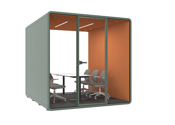 Cabine téléphonique insonorisée mobile avec système de ventilation et insonorisation inférieure à 30 dB pour la confidentialité au bureau