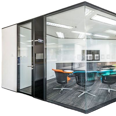 Système de cloisons modulaires démontables de bureau Partageur murale en aluminium Conception de l'espace de bureau Partageur murale en verre